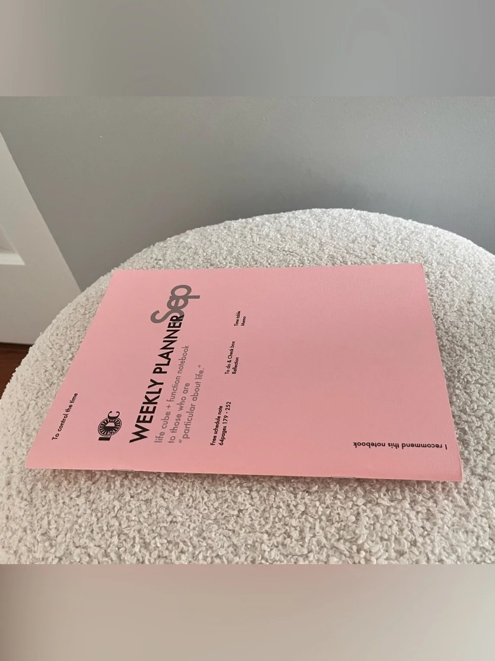 NWT🎉 Luddite Pastel Pink Soft Cover Undated Weekly Planner Notebook